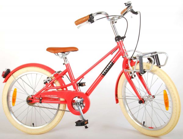 Volare Melody Kinderfiets - Meisjes - 20 inch - Koraal Rood - Twee Handremmen - Prime Collection