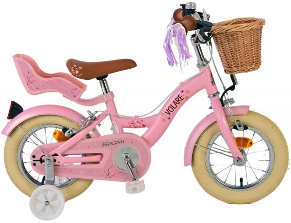 Volare Blossom Kinderfiets - Meisjes - 12 inch - Roze - Twee handremmen