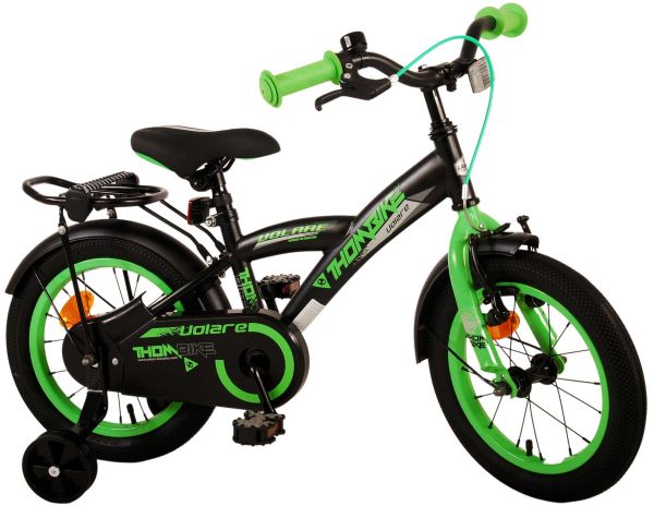 Volare Thombike Kinderfiets - Jongens - 14 inch - Zwart Groen