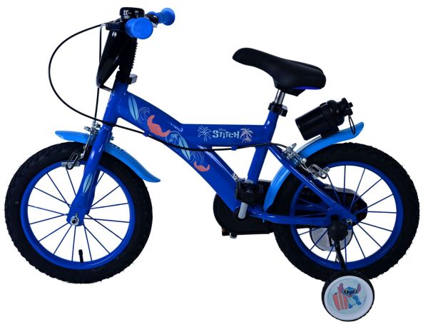 Disney Stitch Kinderfiets - Jongens - 14 inch - Blauw - Twee handremmen