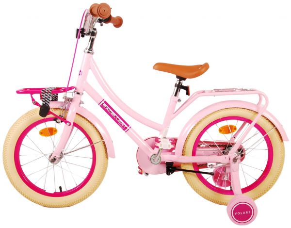 Volare Excellent Kinderfiets - Meisjes - 16 inch - Roze - 95% afgemonteerd