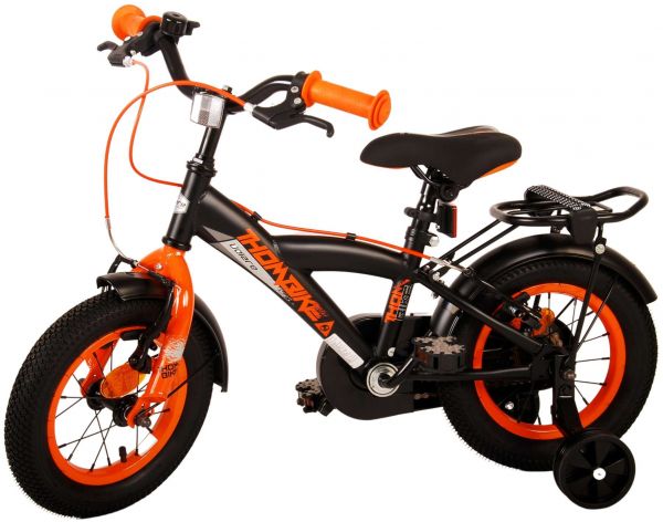 Volare Thombike Kinderfiets - Jongens - 12 inch - Zwart Oranje - Twee Handremmen