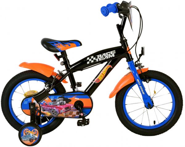 Hot Wheels Kinderfiets - Jongens - 14 inch - Zwart - Twee handremmen