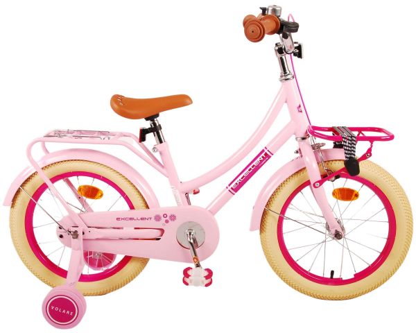 Volare Excellent Kinderfiets - Meisjes - 16 inch - Roze - 95% afgemonteerd