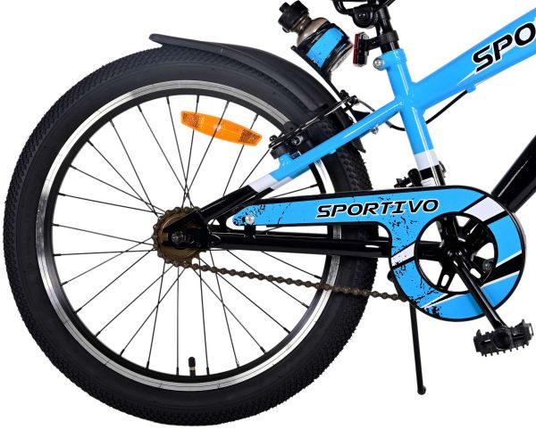 Volare Sportivo Kinderfiets - Jongens - 20 inch - Blauw - Twee handremmen