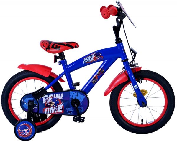 Sonic Prime Kinderfiets - Jongens - 14 inch - Blauw Rood