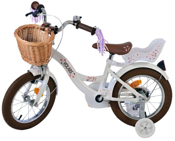 Volare Blossom Kinderfiets - Meisjes - 14 inch - Wit