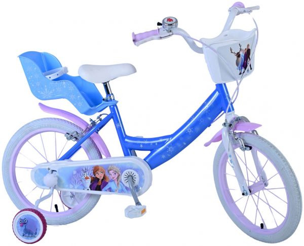 Frozen Kinderfiets - Meisjes - 16 inch - Blauw - Twee handremmen