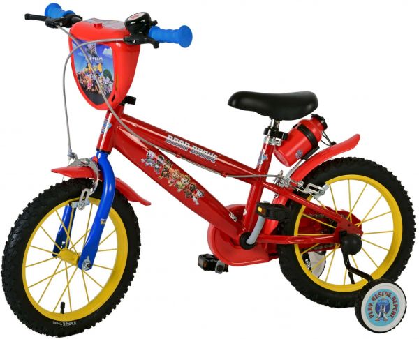 Paw Patrol Kinderfiets - Jongens - 14 inch - Rood - Twee handremmen