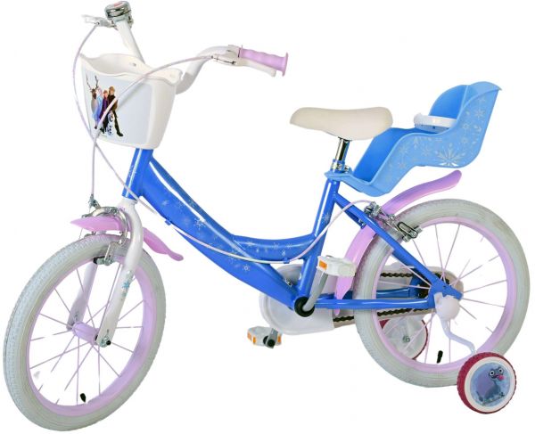 Frozen Kinderfiets - Meisjes - 16 inch - Blauw - Twee handremmen