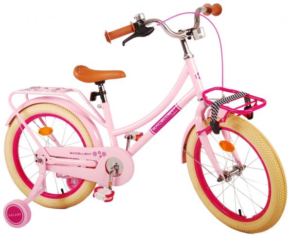 Volare Excellent Kinderfiets - Meisjes -18 inch - Roze - 95% afgemonteerd