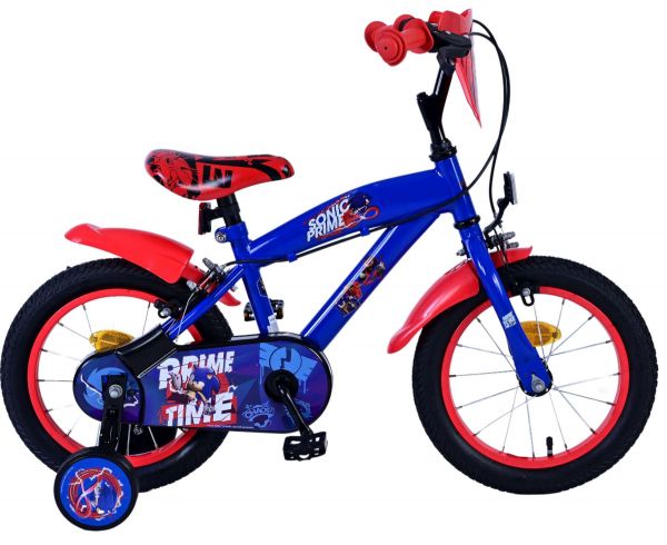 Sonic Prime Kinderfiets - Jongens - 14 inch - Blauw Rood - Twee handremmen