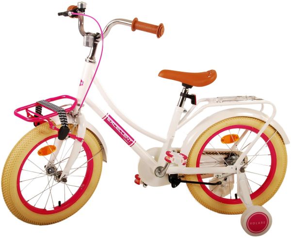 Volare Excellent Kinderfiets - Meisjes - 16 inch - Wit- 95% afgemonteerd