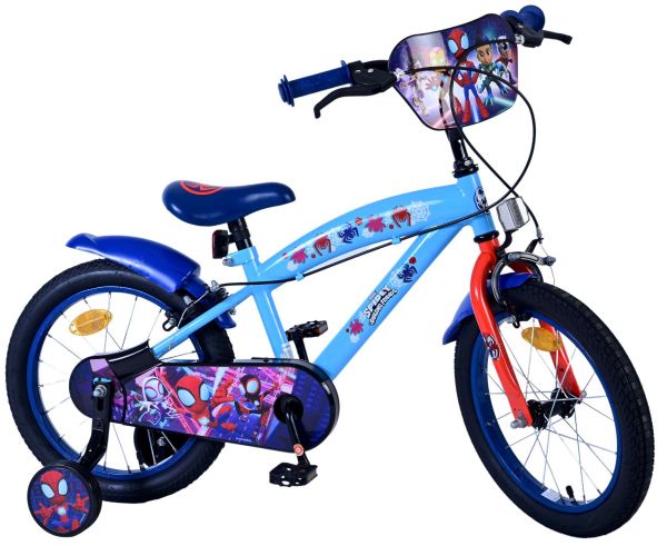 Spidey Kinderfiets - Jongens - 16 inch - Blauw - Twee handremmen