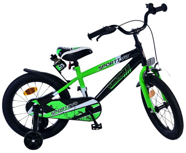 Volare Sportivo Kinderfiets - Jongens - 16 inch - Groen Zwart