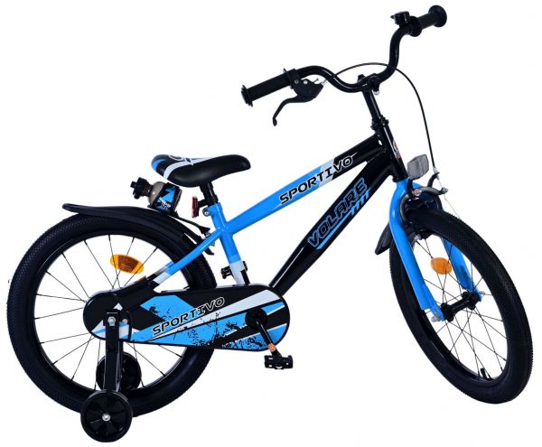 Volare Sportivo Kinderfiets - Jongens - 18 inch - Blauw Zwart