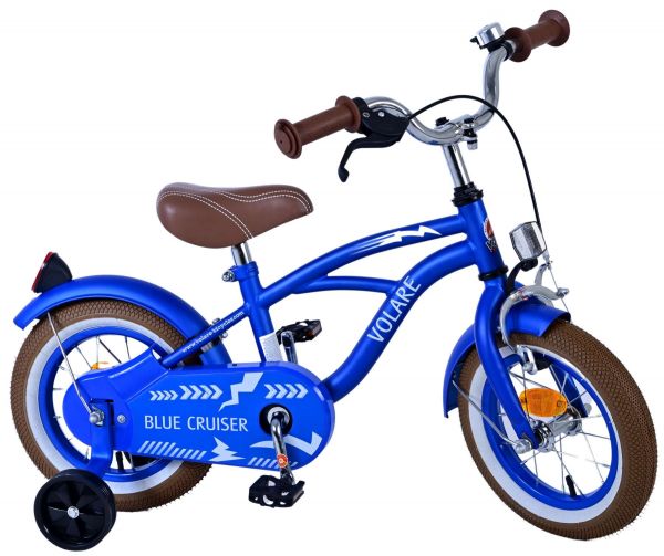 Volare Blue Cruiser Kinderfiets - Jongens - 12 inch - Blauw - 95% afgemonteerd