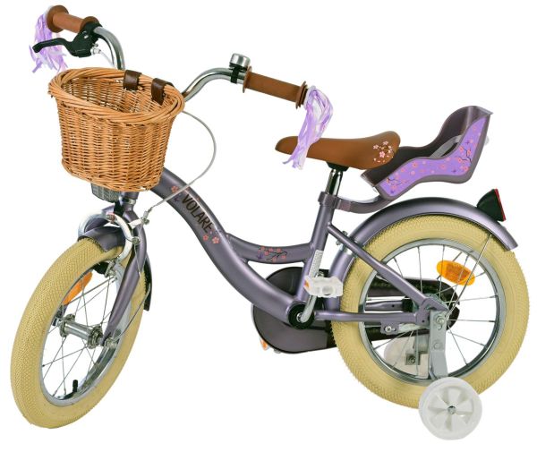 Volare Blossom Kinderfiets - Meisjes - 14 inch - Paars