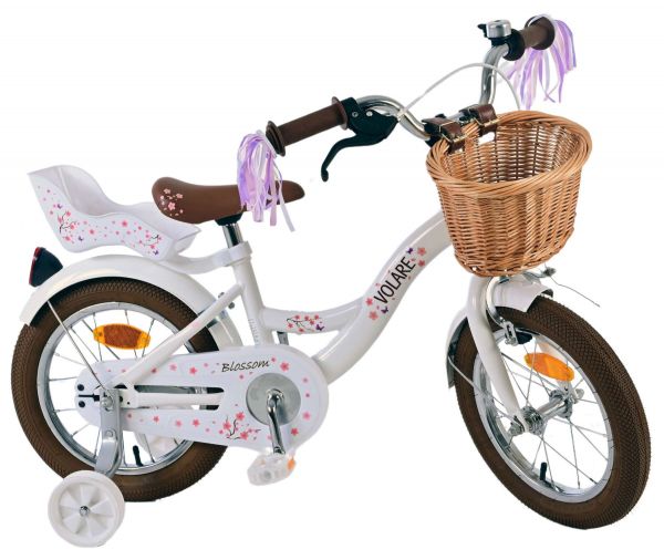 Volare Blossom Kinderfiets - Meisjes - 14 inch - Wit