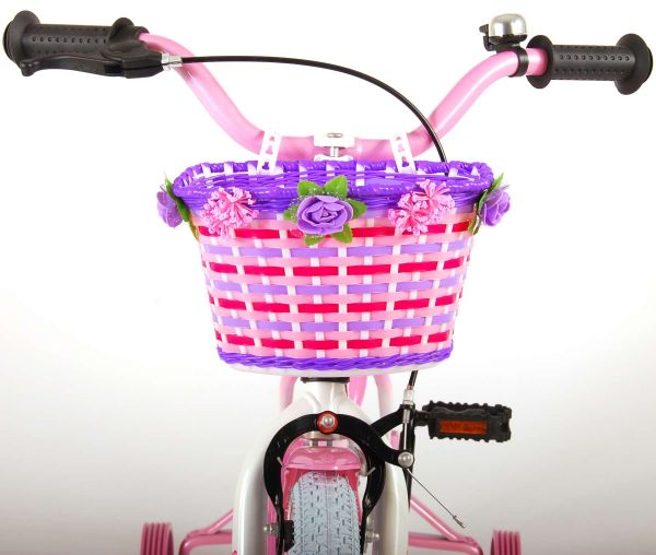 Volare Rose Kinderfiets - Meisjes - 16 inch - Roze/Wit - 95% afgemonteerd