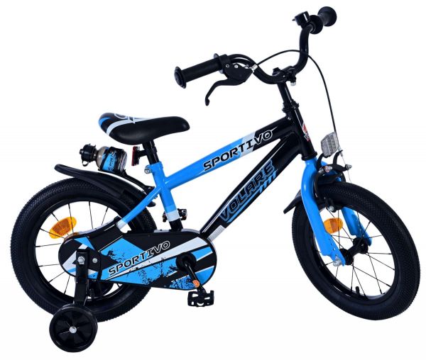 Volare Sportivo Kinderfiets - Jongens - 14 inch - Blauw Zwart