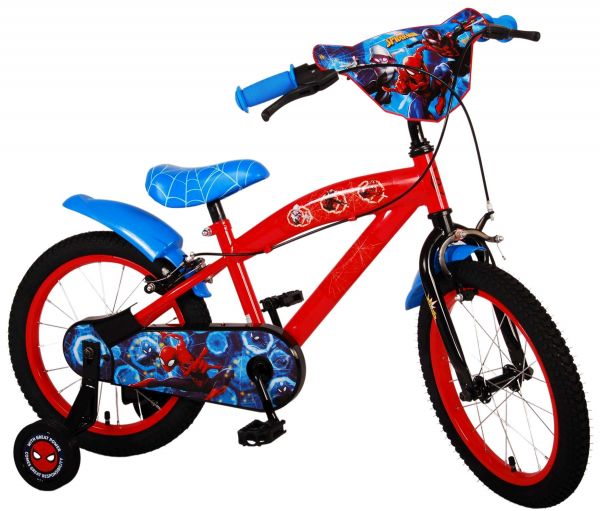 Ultimate Spider-Man Kinderfiets - Jongens - 16 inch - Blauw/Rood - Twee handremmen