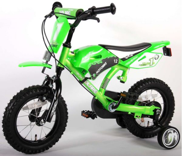 Volare Motorbike Kinderfiets - Jongens - 12 inch - Groen - Twee handremmen