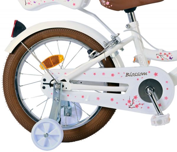 Volare Blossom Kinderfiets - Meisjes - 16 inch - Wit - Twee Handremmen