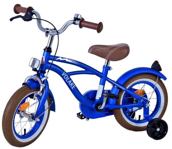 Volare Blue Cruiser Kinderfiets - Jongens - 12 inch - Blauw - 95% afgemonteerd