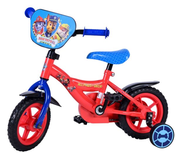 Paw Patrol Kinderfiets - Jongens - 10 inch - Rood/Blauw - Doortrapper