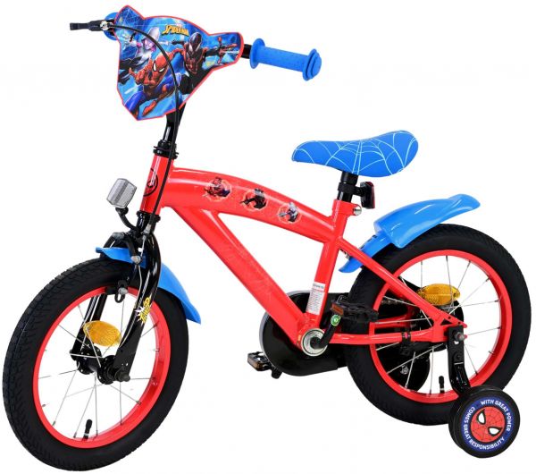 Marvel Spider-Man Kinderfiets - Jongens - 14 inch - Rood/Blauw