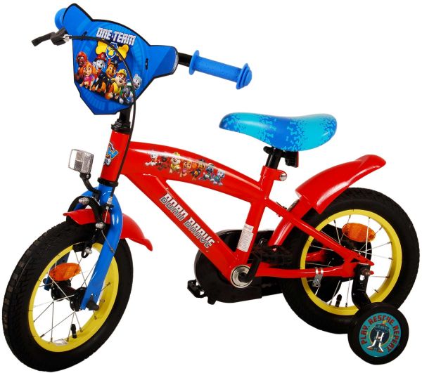 Paw Patrol Kinderfiets - Jongens - 12 inch - Rood/Blauw