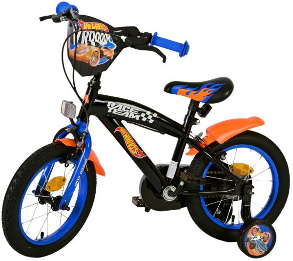 Hot Wheels Kinderfiets - Jongens - 14 inch - Zwart - Twee handremmen