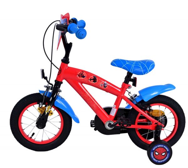 Ultimate Spider-Man Kinderfiets - Jongens - 12 inch - Blauw/Rood - Twee handremmen