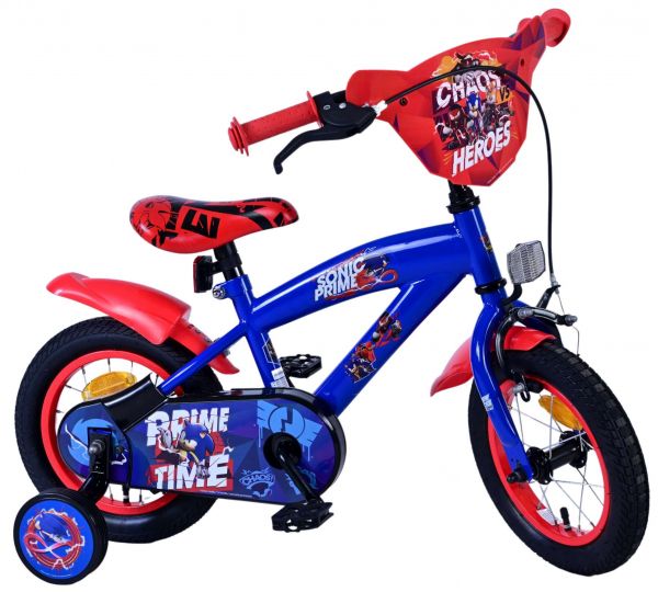 Sonic Prime Kinderfiets - Jongens - 12 inch - Blauw Rood