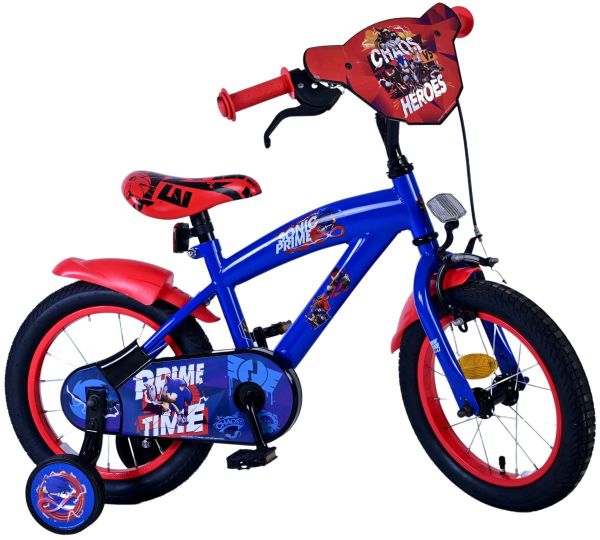 Sonic Prime Kinderfiets - Jongens - 14 inch - Blauw Rood