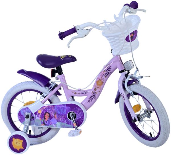 Disney Wish Kinderfiets - Meisjes - 14 inch - Paars - Twee handremmen