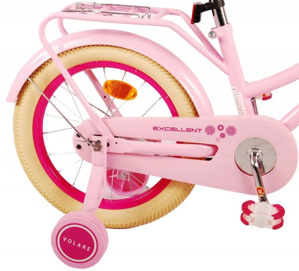 Volare Excellent Kinderfiets - Meisjes - 16 inch - Roze - 95% afgemonteerd