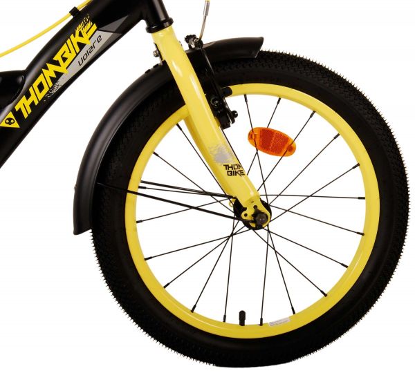 Volare Thombike Kinderfiets - Jongens - 18 inch - Zwart Geel - Twee handremmen