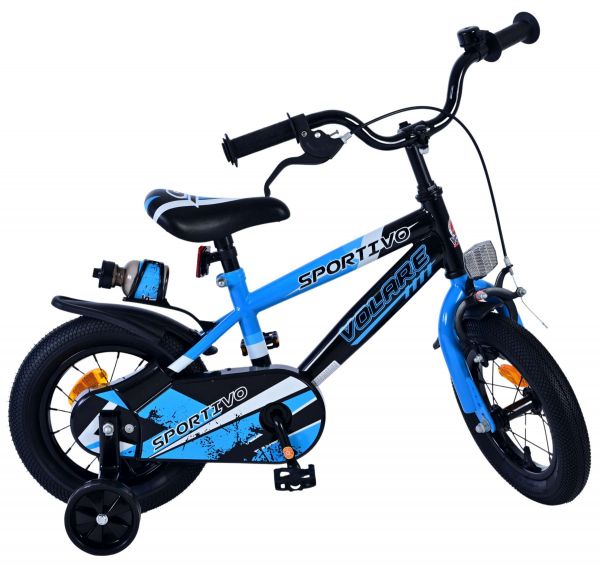 Volare Sportivo Kinderfiets - Jongens - 12 inch - Blauw Zwart