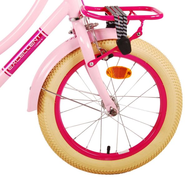 Volare Excellent Kinderfiets - Meisjes - 16 inch - Roze - 95% afgemonteerd