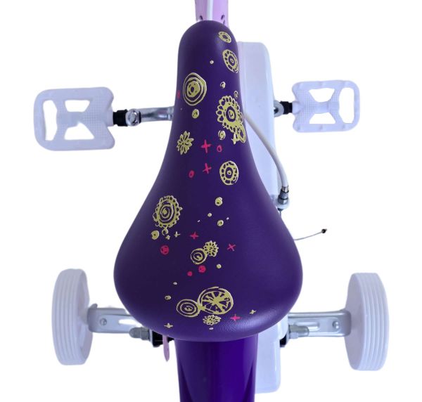 Disney Wish Kinderfiets - Meisjes - 12 inch - Paars - Twee Handremmen