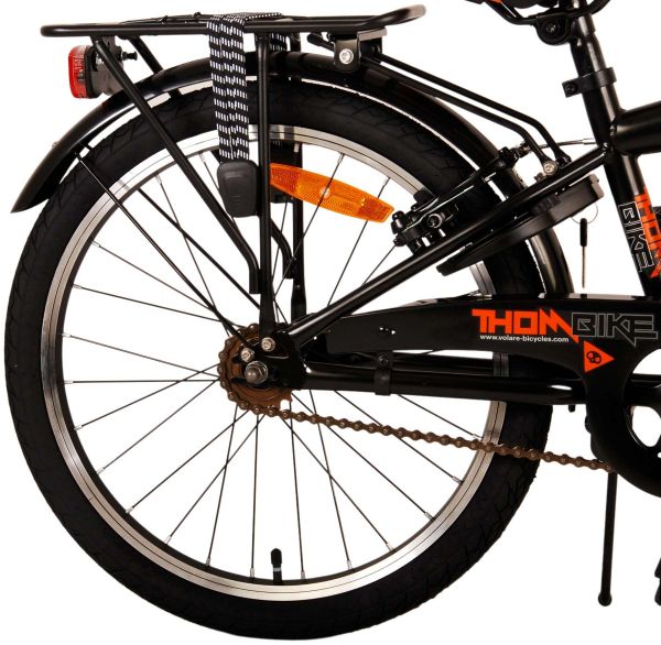 Volare Thombike Kinderfiets - Jongens - 20 inch - Zwart Oranje - Twee Handremmen