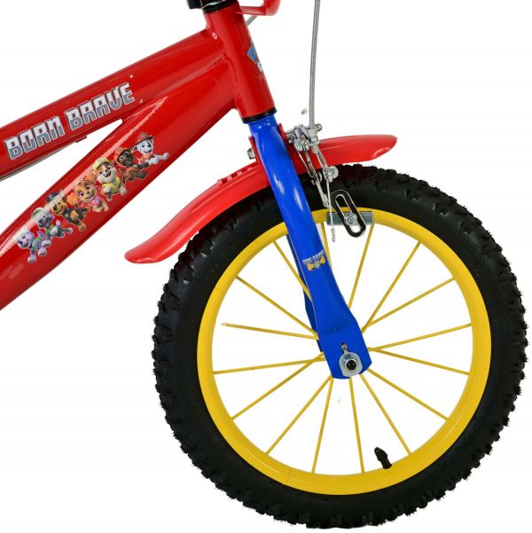 Paw Patrol Kinderfiets - Jongens - 14 inch - Rood - Twee handremmen