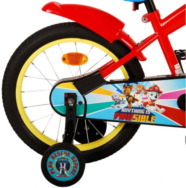 Paw Patrol Kinderfiets - Jongens - 16 inch - Rood Blauw