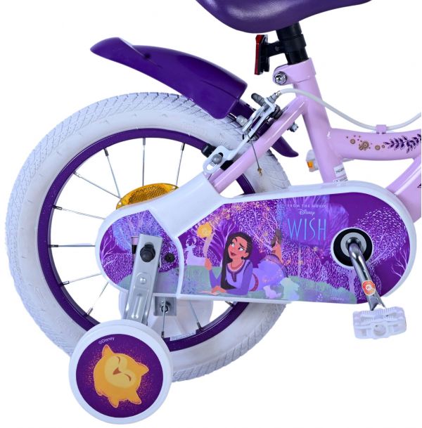 Disney Wish Kinderfiets - Meisjes - 14 inch - Paars - Twee handremmen