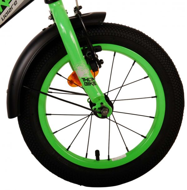 Volare Thombike Kinderfiets - Jongens - 14 inch - Zwart Groen