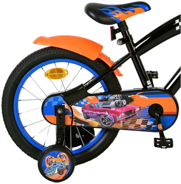 Hot Wheels Kinderfiets - Jongens - 16 inch - Zwart Oranje Blauw