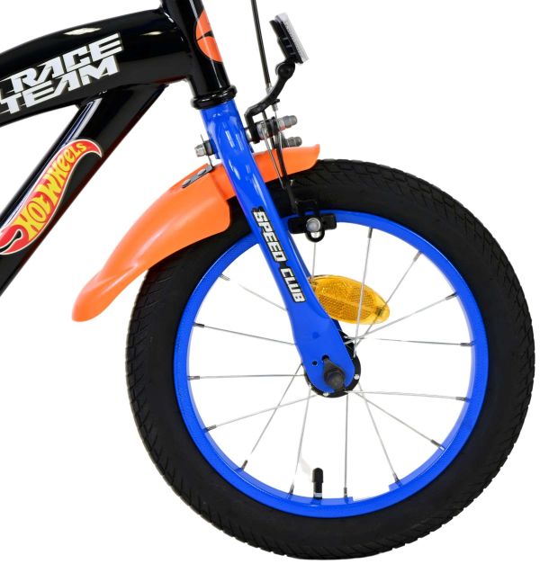 Hot Wheels Kinderfiets - Jongens - 14 inch - Zwart Oranje Blauw