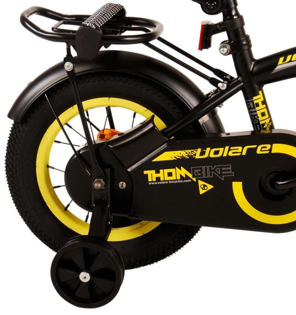 Volare Thombike Kinderfiets - Jongens - 12 inch - Zwart Geel